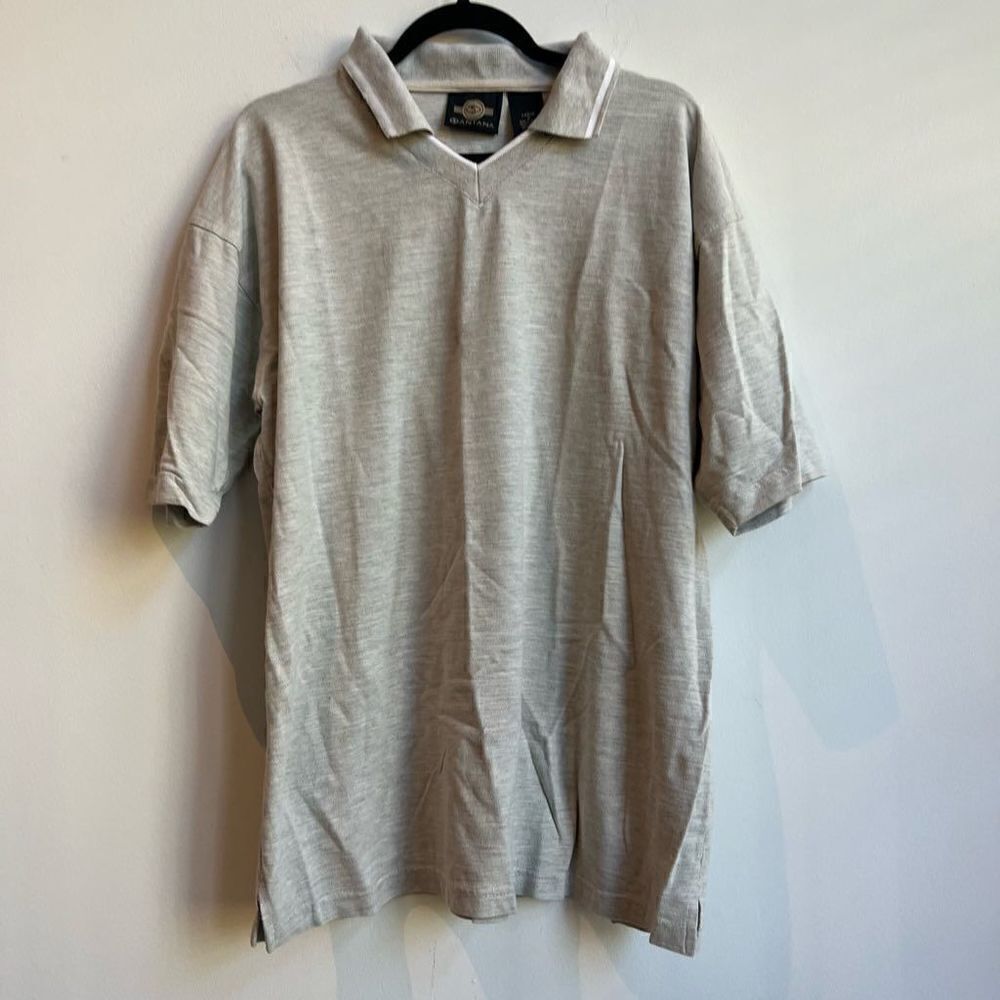 Santana Grey 100% Cotton Polo Shirt Size Large
